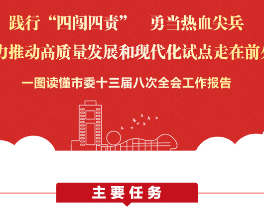 一图读懂市委十三届八次全会工作报告