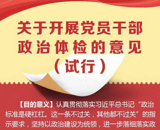 关于开展党员干部政治体检的意见图解